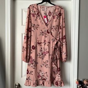 Floral Pink Midi Dress